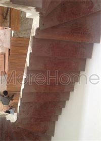 Thi công mặt bậc cầu thang gỗ tự nhiên Lim Nam Phi